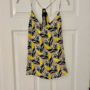 J. Crew Yellow and Blue Floral Camisole